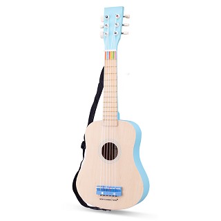 Toy guitar deluxe - natural/blue